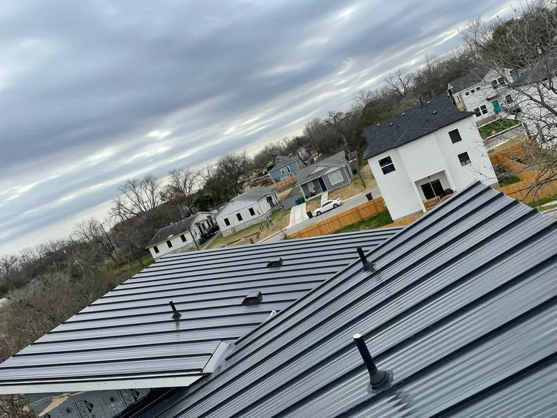 Standing seam metal roof panels with vents for Skylight Repair in Chalmette